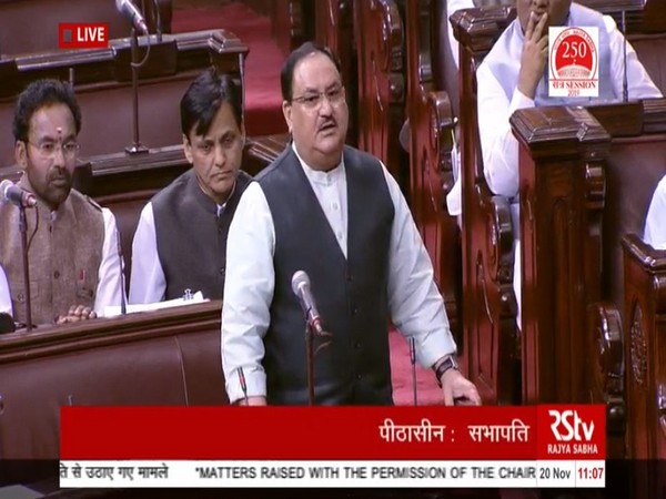 BJP national working president JP Nadda speaking in Rajya Sabha on Wednesday 