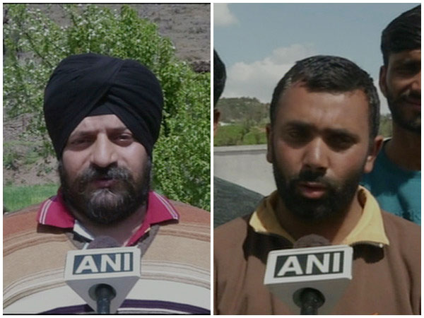 Local residents of Poonch's Khari Karmara village - Maninder Singh (Left) and Manzoor Ahmed (Right) Photo/ANI