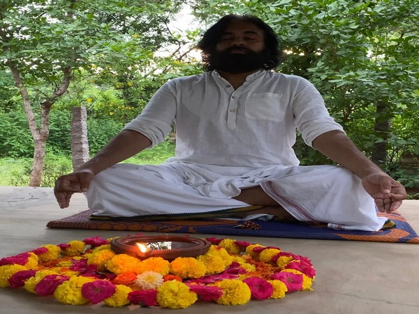 JSP chief Pawan Kalyan at the program on Friday in Hyderabad. 