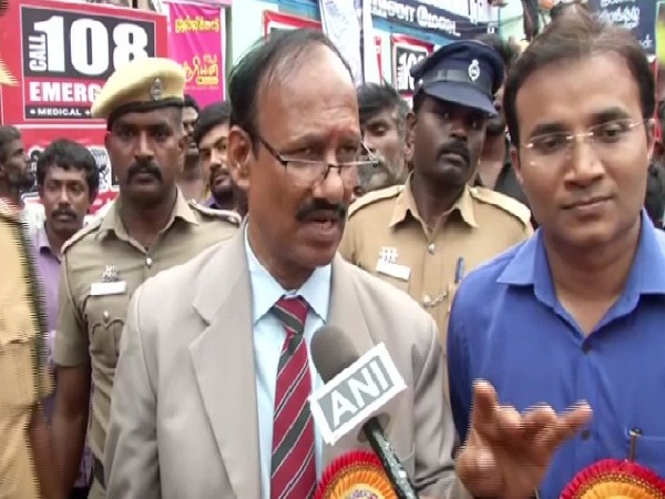 Retired district judge Manikam speaking to ANI in Madurai, Tamil Nadu on Thursday. Photo/ANI