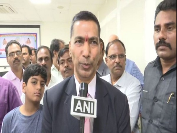 Justice B Sivasankara Rao speaking to ANI in Amaravati on Saturday. Photo/ANI