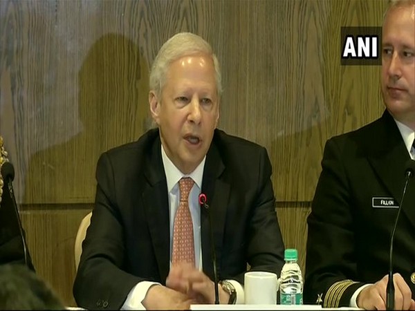 US Ambassador to India Kenneth Juster speaking at a press conference ahead of DefExpo 2020 in Lucknow on Tuesday.
