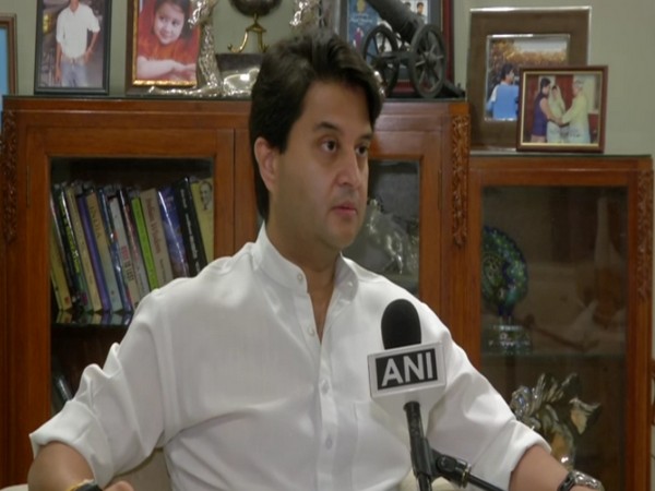 BJP leader Jyotiraditya Scindia speaking to ANI in New Delhi on Wednesday. [Photo/ANI]