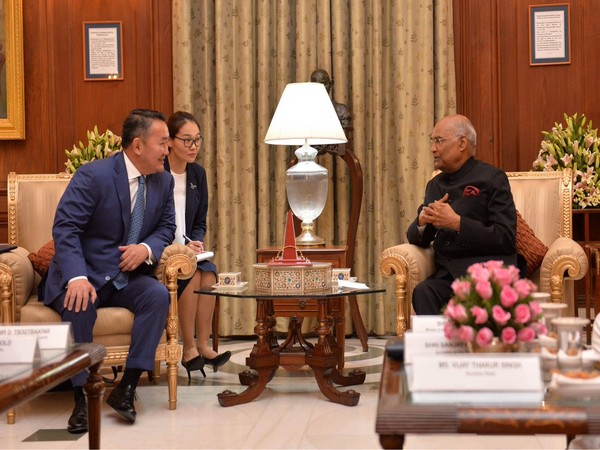 President Ram Nath Kovind with Mongolian counterpart Khaltmaagiin Battulga at Rashtrapati Bhavan on Friday.