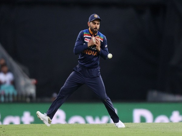 India skipper Virat Kohli drops a catch