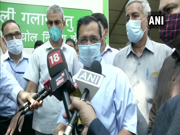 Delhi Chief Minister Arvind Kejriwal speaking to media on Tuesday. (Photo/ANI)