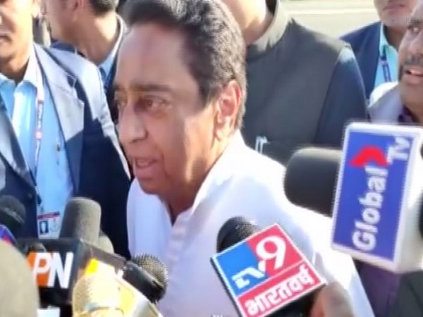 MP Chief Minister Kamal Nath talking to reporters in Chindwada on Sunday 