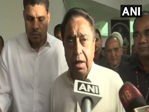 Madhya Pradesh Chief Minister Kamal Nath while talking to media person on Friday. Photo/ANI