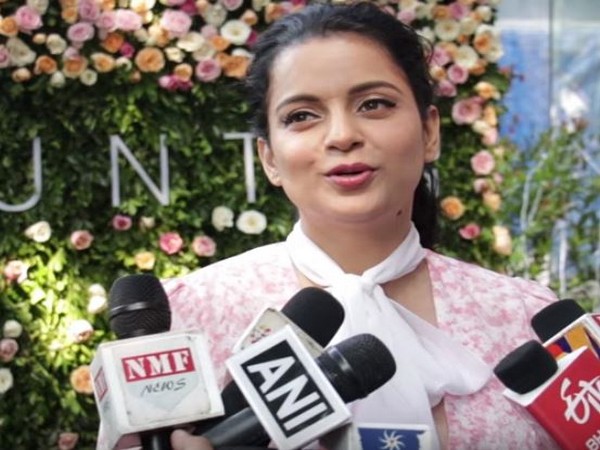 Actor Kangana Ranaut talking to media persons in Mumbai on Wednesday 