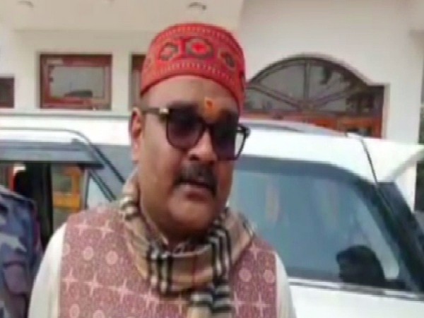 Kannauj MP Subrata Pathak speaking to media on Tuesday. 