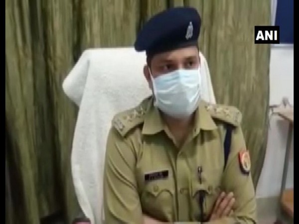 Kanpur DSP Brajnarayan Singh speaking to media on Saturday. 