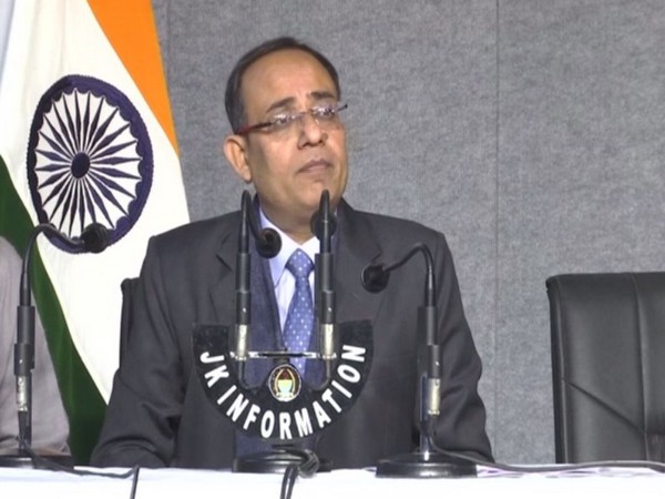 Jammu and Kashmir Principal Secretary Rohit Kansal during a press briefing in Jammu on Tuesday. Photo/ANI