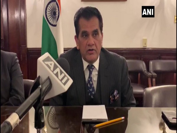 NITI Aayog CEO Amitabh Kant speaking to ANI in Washington DC.