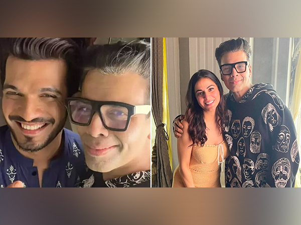 Arjun Bijlani, Shraddha Arya and Karan Johar (Image source: Instagram)