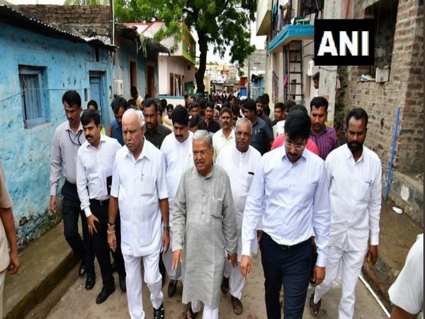 Karnataka CM BS Yediyurappa visited the relief camps