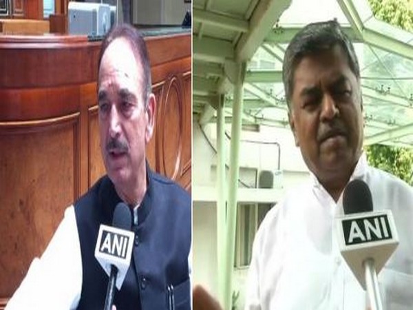 Ghulam Nabi Azad, left, and BK Hariprasad, right 