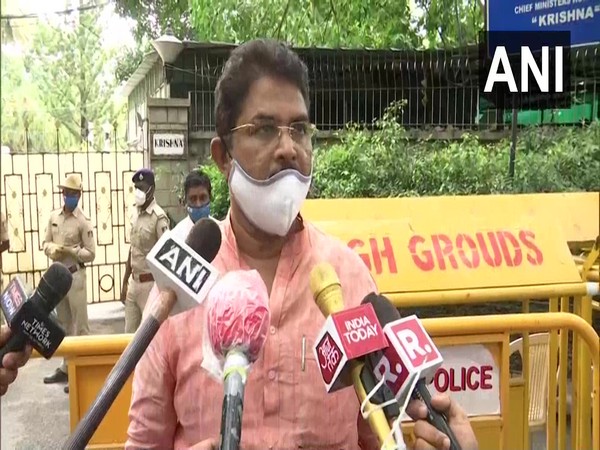 Karnataka Minister R. Ashoka while talking to media on Friday. (Photo/ANI)