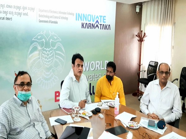 Karnataka Deputy Chief Minister CN Ashwath Narayan in a meeting with heads of different agencies and officials.