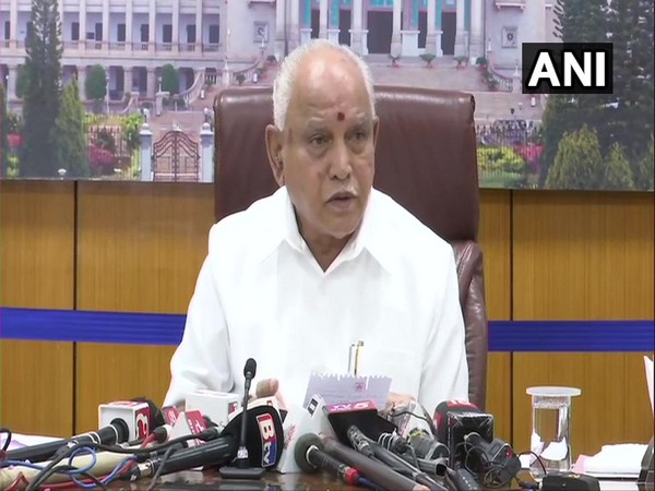 Karnataka Chief Minister B S Yediyurappa adressed the media on Monday. (Photo/ANI) 
