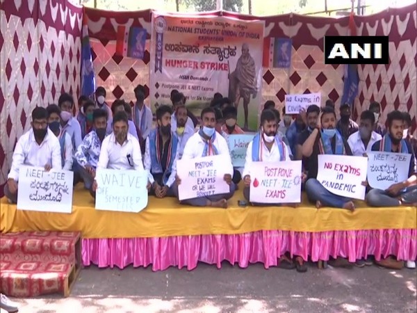 A visual from protest at Karnataka's Bengaluru. (Photo/ANI)