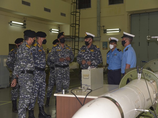 Vice Admiral R Hari Kumar during his visit to the Karwar Naval Base.