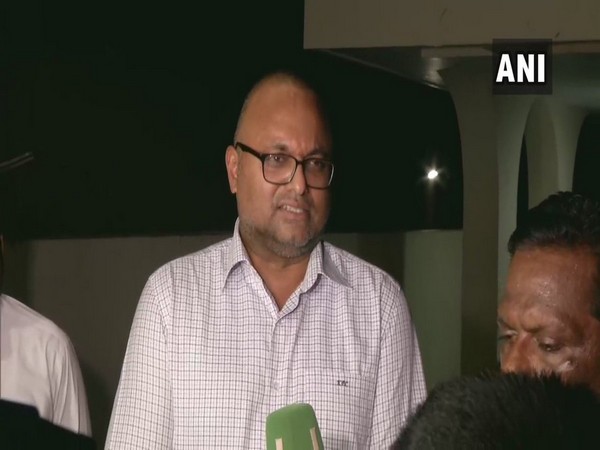 Karti Chidambaram talking to media persons in Chennai on Wednesday 