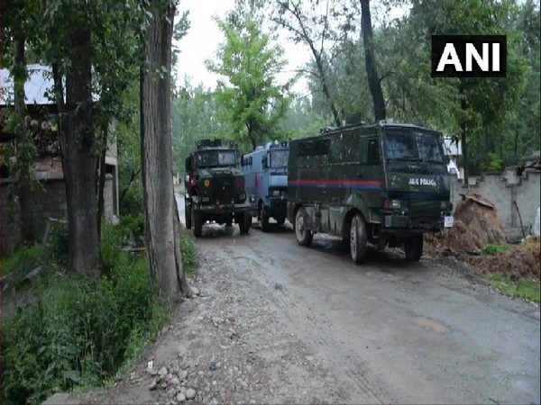 Encounter took place between security forces and terrorist in Pulwama, Jammu and Kashmir on Saturday Photo/ANI.