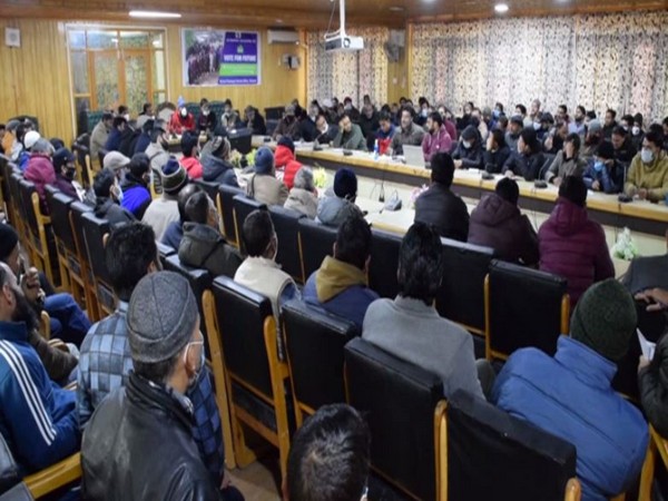 The district-level master trainers imparted training to the polling staff including presiding officers in two sessions. (Photo/ANI)