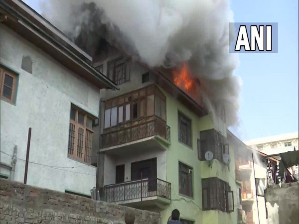 Fire at commercial building in Srinagar's Rajbagh