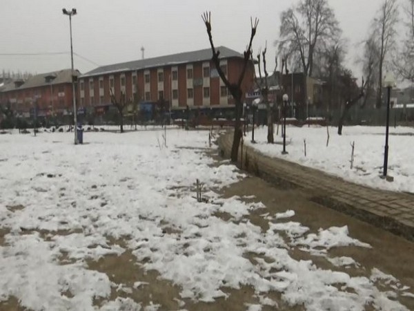 Temperature in the Kashmir valley plunges to minus 8.8 degrees Celsius. (Photo/ANI)