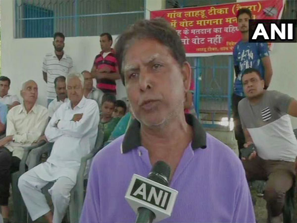 Kartar Singh, resident of Laharu Teeka village in Himachal pradesh talking to ANI on Monday