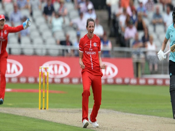 England's Kate Cross (Photo/LancsCricketWMN Twitter)