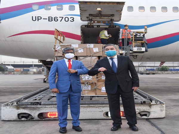 India welcomed 5.6 million masks/respirators that arrived from Kazakhstan on Friday as part of COVID assistance.