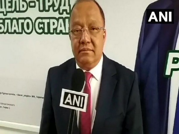 Toleutai Rakhimbekov, the presidential candidate for Auyl Party speaking to ANI on Friday