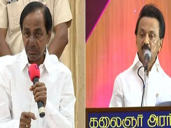 Telangana CM KCR and DMK chief MK Stalin.