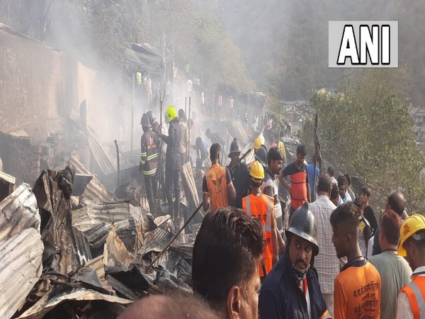 Visual from Gagangiri Chawl area of Thane today (Photo/ANI)