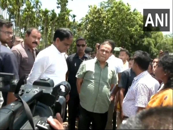 Assam CM Himanta Biswa Sarma visited flood-affected areas of Hojai district.