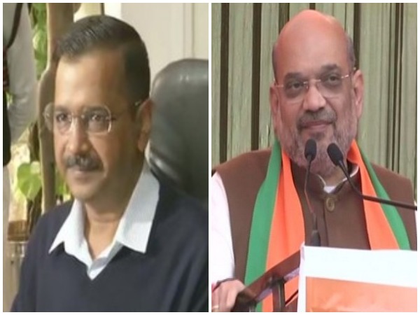 Delhi Chief Minister Arvind Kejriwal (left) and Union Home Minister Amit Shah (right)