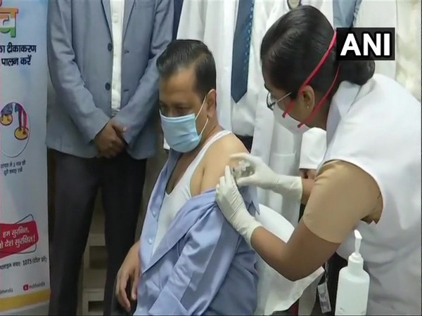Chief Minister Arvind Kejriwal on Thursday was administered his first dose of COVID-19 vaccine at LNJP hospital in the national capital.