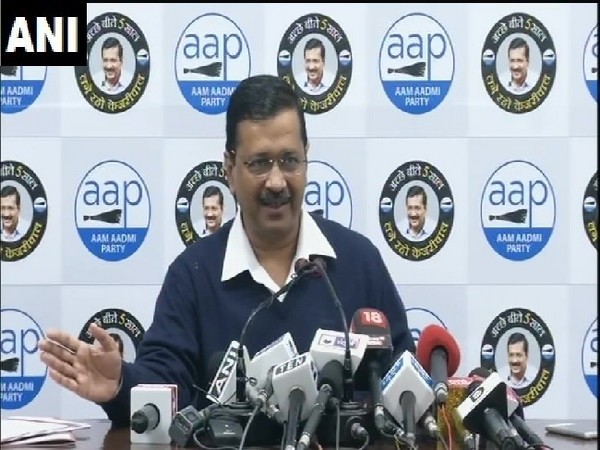 Delhi Chief Minister Arvind Kejriwal speaking at a press conference on Thursday. 