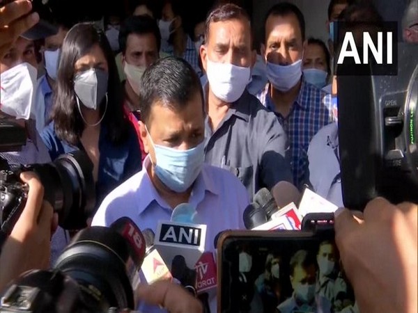 Arvind Kejriwal speaks to reporters on Thursday. (Photo: ANI)