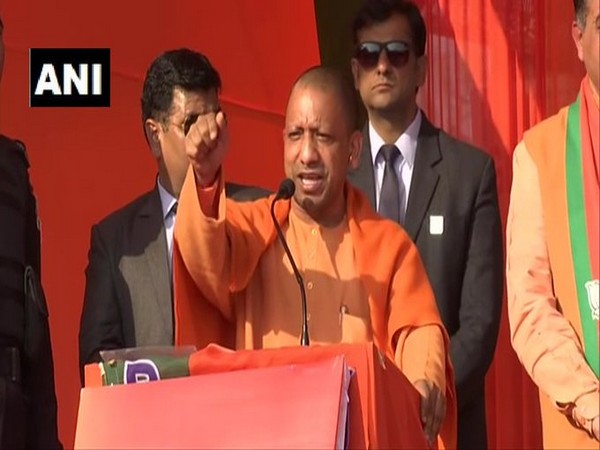 UP Chief Minister yogi Adityanath addressing election rally in Delhi on Saturday