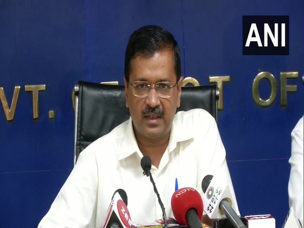 Delhi Chief Minister Arvind Kejriwal addressing a press conference in New Delhi on Wednesday. Photo/ANI