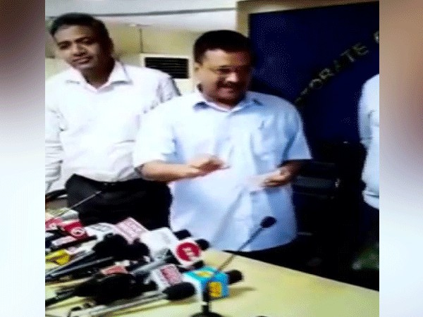 Delhi Chief Minister Arvind Kejriwal while talking to media on Wednesday in Delhi. Photo/ANI