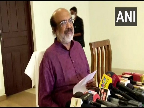 Kerala Finance Minister Thomas Isaac speaking at a press conference on Tuesday. 