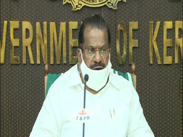 E P Jayarajan, Minister for Industries, Kerala during a Press Conference on Thursday. (Photo/ANI)