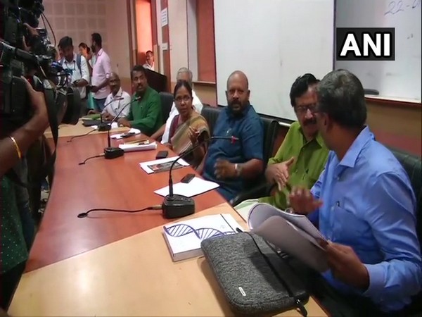 Kerala Health Minister chairs meeting with department officials. Photo/ANI