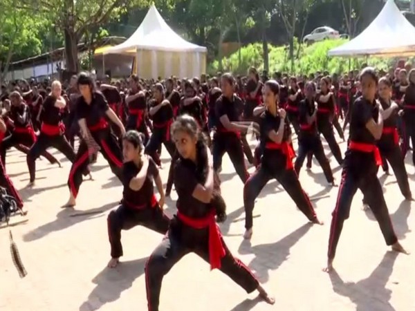 KSYWB provide 10-day martial arts training programme to young girls in Trivandrum. Photo/ANI