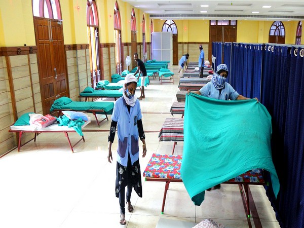 Visuals from Covid First Line Treatment Centre (CFLTC) in Kochi. (Photo/ANI)