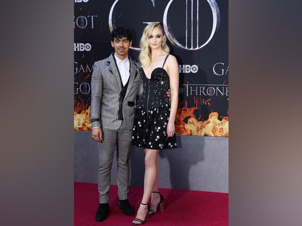 Joe Jonas and Sophie Turner arrive for the premiere of the final season of 